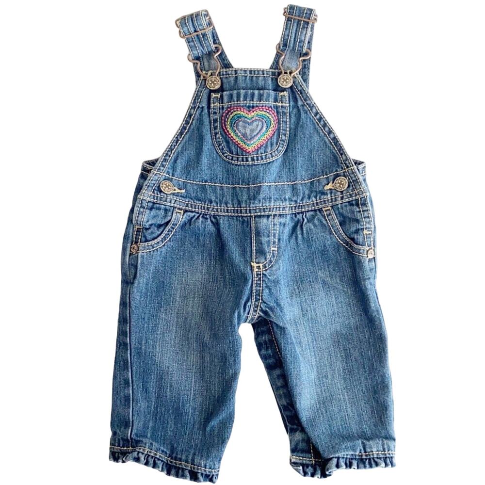 Vintage Girl OshKosh B’Gosh denim Heart overalls 3 Months